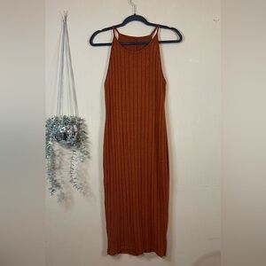 0XL-Rust Midi bodycon Dress